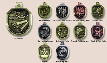 Stock 1.5" Die Cast Medals